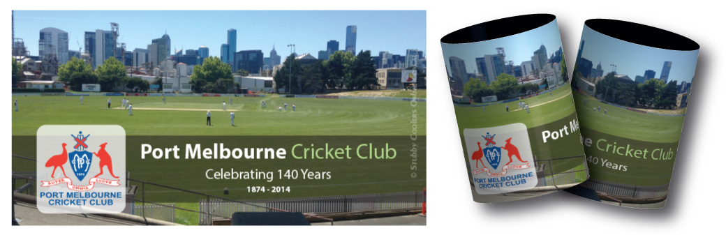 Port Melbourne Cricket Club stubby cooler