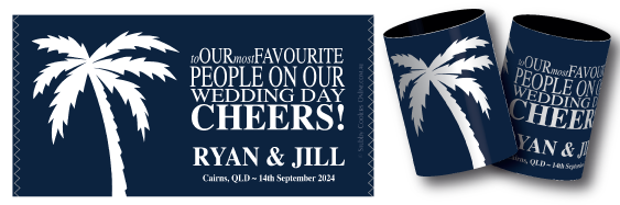 Ryan & Jill's wedding stubby coolers