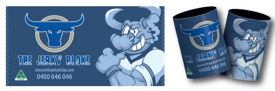 The Jerkey Bloke promotional  stubby holders